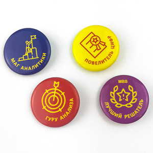 закатные вальцованные значки button на заказ с логотипом. стоимость изготовления
